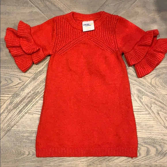 kids red sweater dress